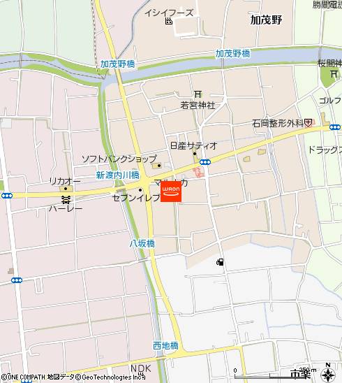 マルナカ石井店付近の地図